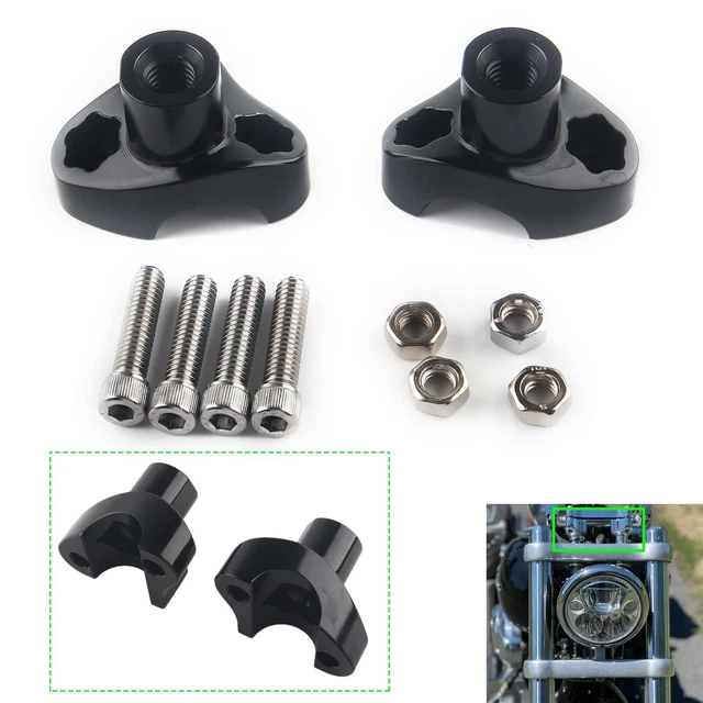 Morsetto superiore per Harley Dyna Softail Sportster 1,7" per rialzo manubrio a