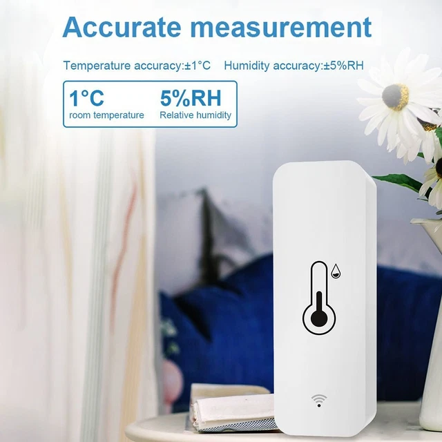 1/2/4Pcs Capteur Smart Température Et Humidité Capteur App Wi-Fi Moniteur Isole