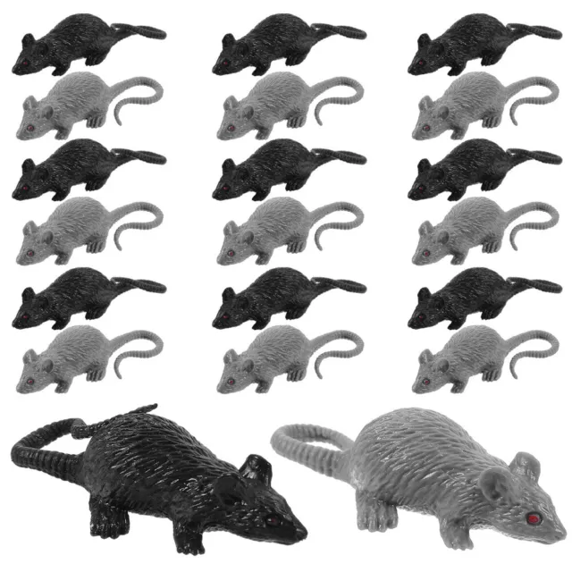40 PCS Scary Mouse Prank Prop Mini Colored Paper Halloween Realistic Model Toy