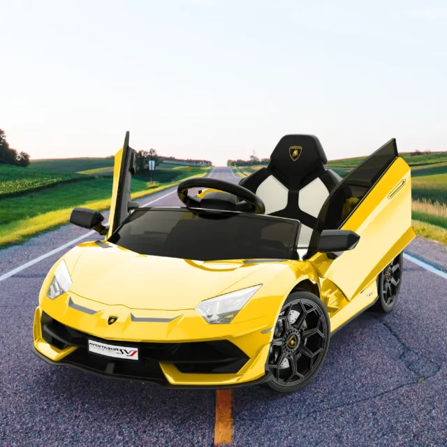 Kinder Elektroauto Kinderauto Kinderfahrzeug Lamborghini mit Fernbedienung Gelb