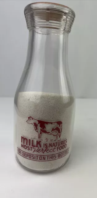 Vintage Milk Bottle Bentley And Sons Farm Dairy Fairbanks Alaska Pint Glass
