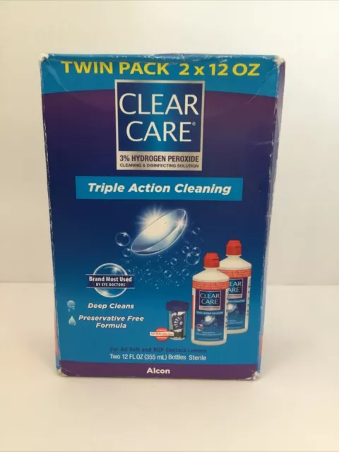 🔥🔥Clear Care Cleaning and Disinfecting Solution -12 fl oz (2 Pack)