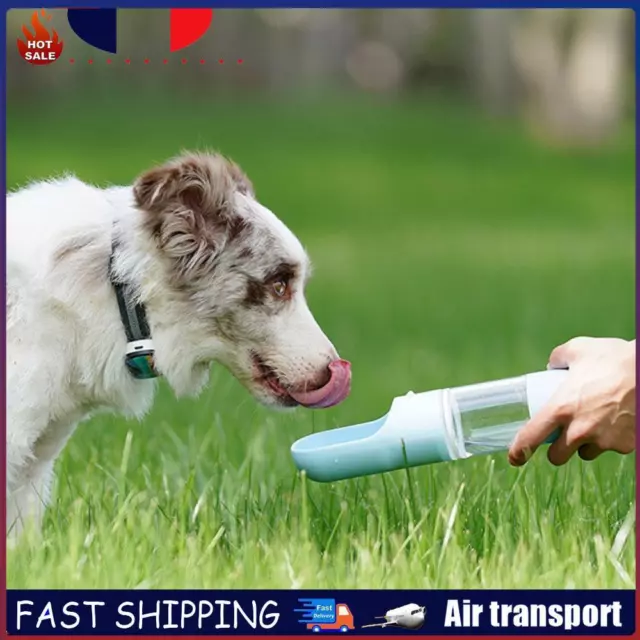 Portable Pet Dog Water Bottle Travel Outdoor Walking Drinking Cups (Blue) FR