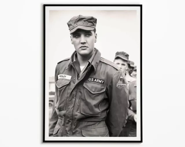 Elvis Presley in US Army Poster Premium Quality Choose your Size