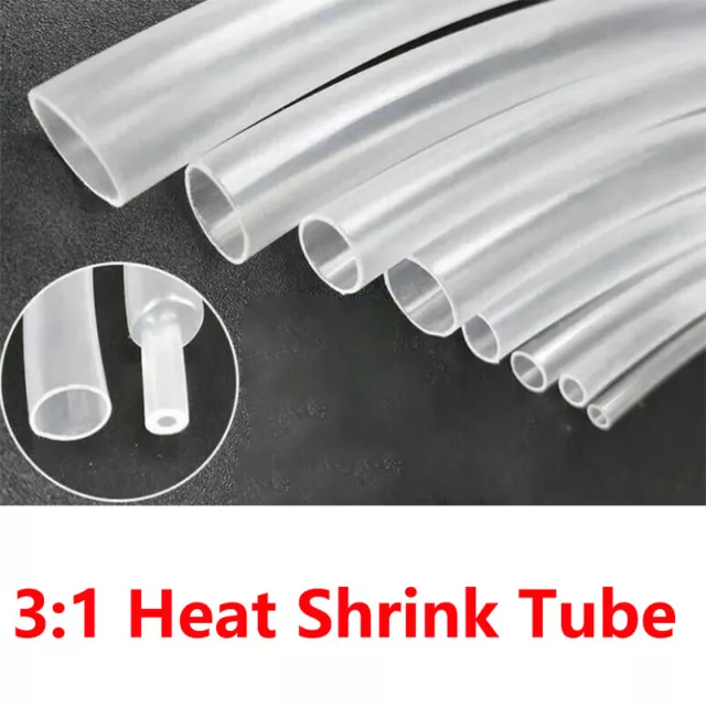 1.6mm~50mm Clear 3:1 Heat Shrink Tube Adhesive Glue Lined Heatshrink Sleeving