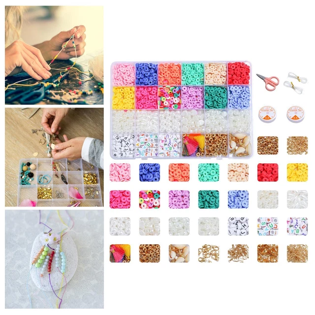 Bijoux DIY Making Beads Kit Handmade Spacer Round Tassel Pour Choker Earring