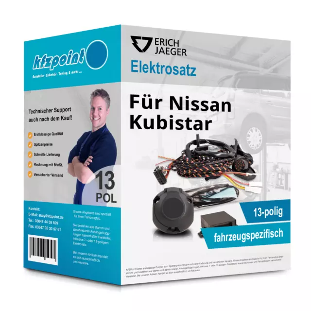 Für Nissan Kubistar 08.2003-jetzt JAEGER E-Satz 13polig fahrzeugspezifisch NEU