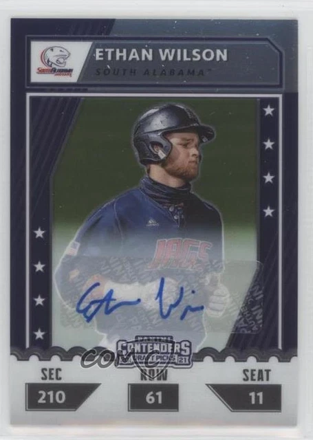 2021 Elite Extra Edition College Tickets Optic Signatures /99 Ethan Wilson Auto