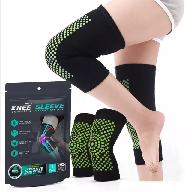 1Pair Tourmaline Breathable Sweat-absorbent Shaping Knee Sleeve Knee J