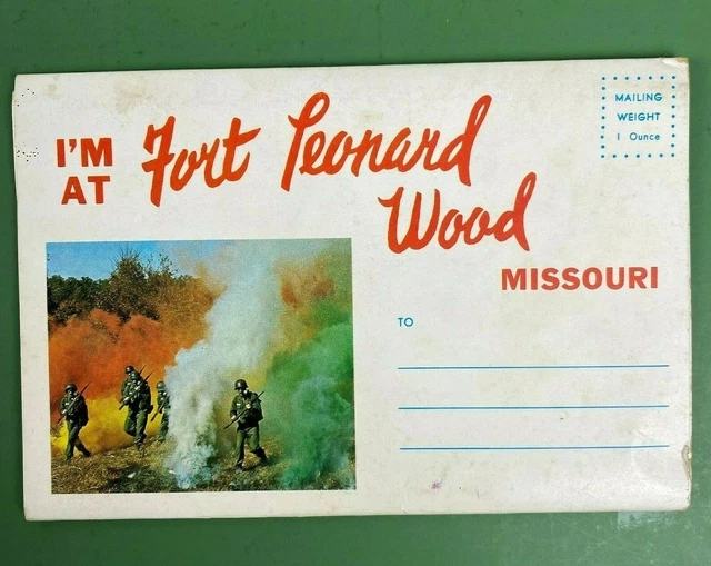 FORT LEONARD WOOD Army Postcards Fold Out Booklet Missouri MO Un