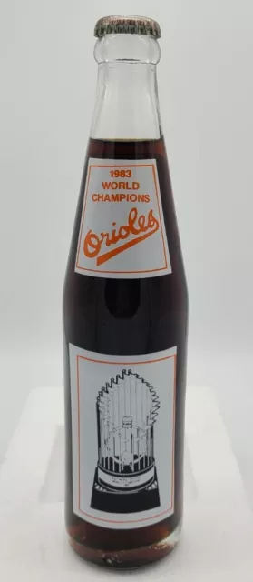 1983 Baltimore Orioles World Series Championship Coke Bottle Coca Cola 10 oz