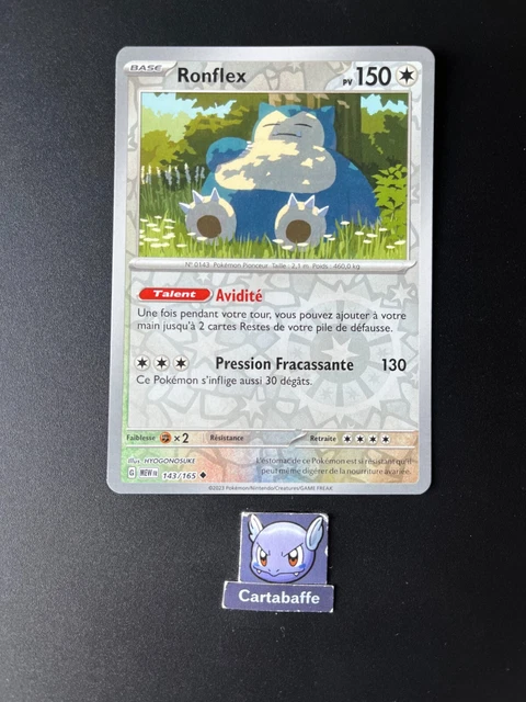 Ronflex Mini CARTE POKÉMON RONFLEX 143/165 Reverse EV3.5 Mini Série 151 NEUF EUR 4 ...