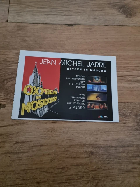 (Tnewm56) Advert 5X8" Jean Michel Jarre: 'Oxygen In Moscow'