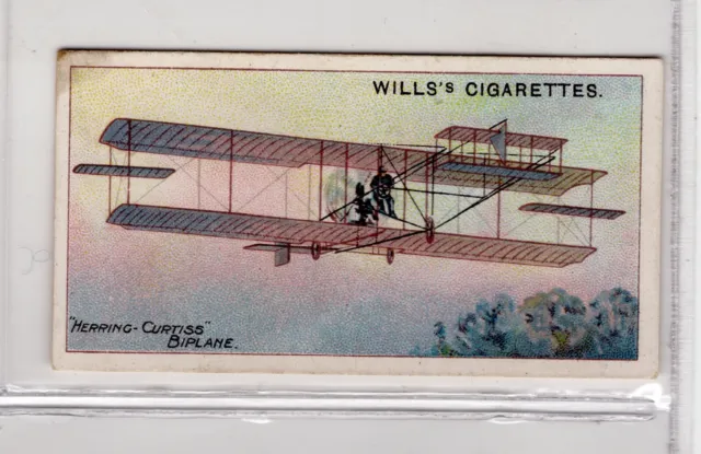 Wills Australia Aviation Card #46 The Herring-Curtiss USA 1909