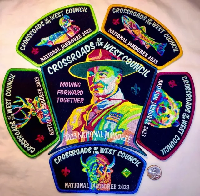 Bsa Crossroads Of The West Oa Ammatdiio 590 2023 Jamboree 6-Patch Baden-Powell