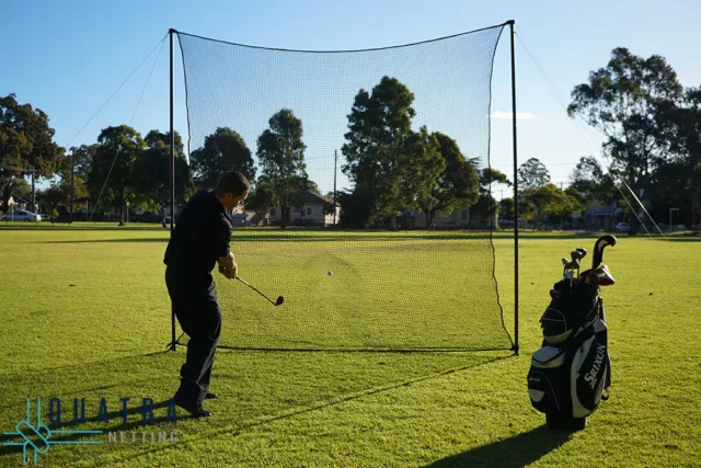 Heavy Duty Golf Impact Practice Net: 3m x 3m with Support Posts