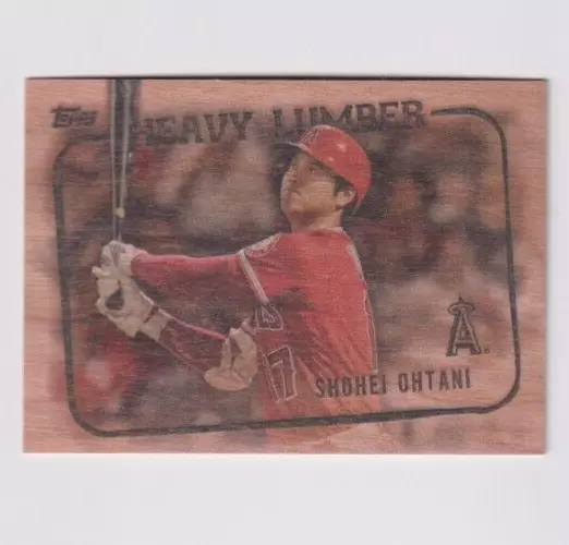 SHOHEI OHTANI 2023 TOPPS SERIES 2 HEAVY LUMBER SSP WOOD INSERT HL24
