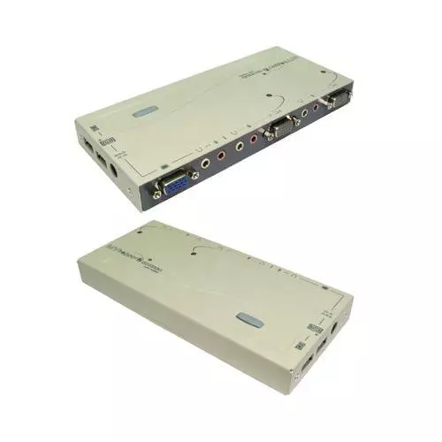 GP1281 KVM 2 Port VGA USB Audio Switch Box With Cables