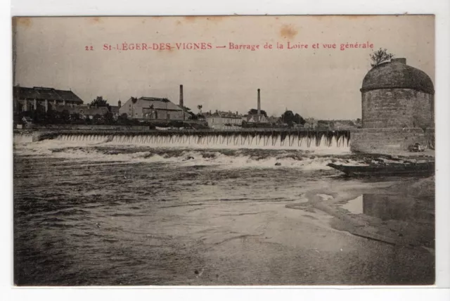 CPA SAINT LEGER DES VIGNES Barrage de la Loire er vue Générale (58)