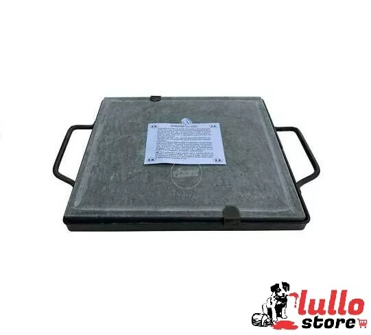 Griglia Bistecchiera Pietra Ollare Con Telaio Nero 30X40 Pietre Grill