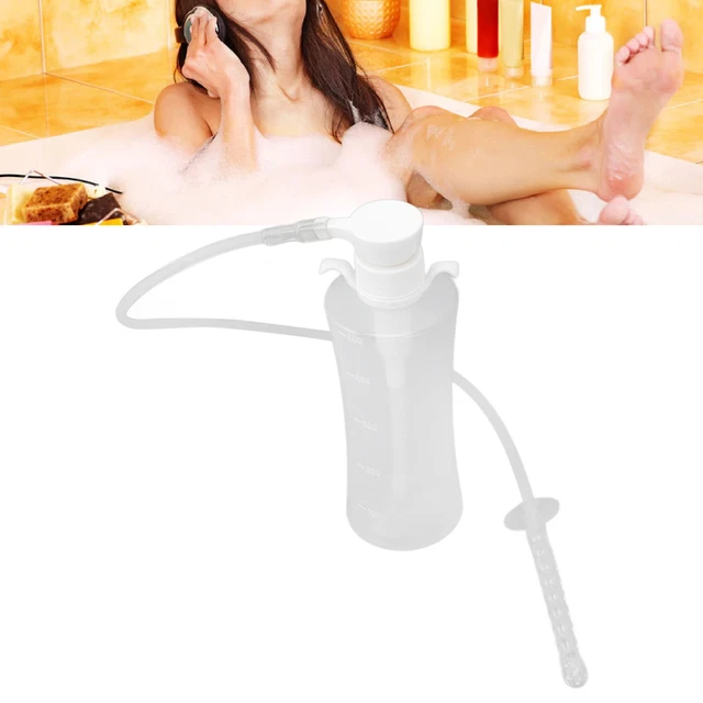 Pump Enema Bottle Set 500ml Reusable Portable Manual Pressure Anal Vagina