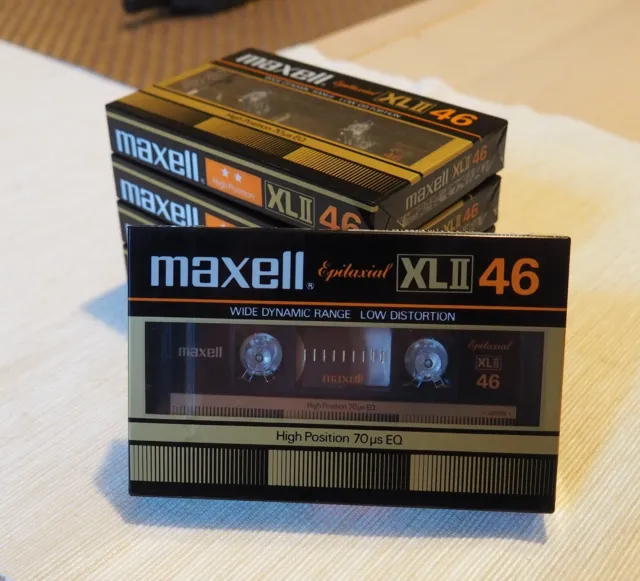 Maxell XLII 90 Minute Epitaxial Gold Cassette Tape - Single Tape