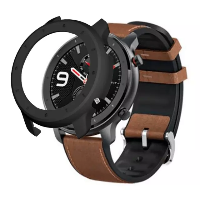 Case für Xiaomi Amazfit GTR 47mm schwarz Cover Schutzhülle Bumper Silikon TPU