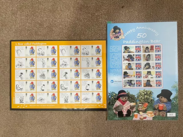 50th Anniversary Of Paddington Bear Mint STAMPS With Smiler Sheet Bear Called