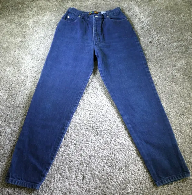 VTG Sasson Womens Mom Ankle Jeans Size 25 x 27 High Rise Zip Tapered Leg 80s