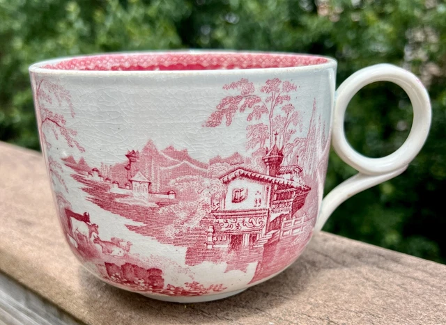 British mid-19th century Transferware Mug - 4" tall and 5" across
