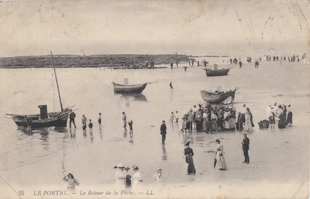 CPA 62 PAS DE CALAIS Boulogne LE PORTEL Retour de la Pêche- Return from fishing