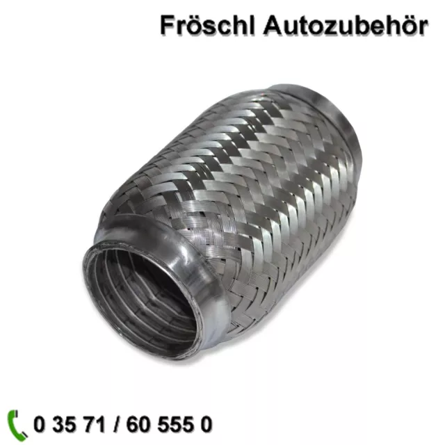 60x100 für Vw Ø60*100mm Edelstahl Flex flexibles Auspuff Abgas Rohr Stück k*