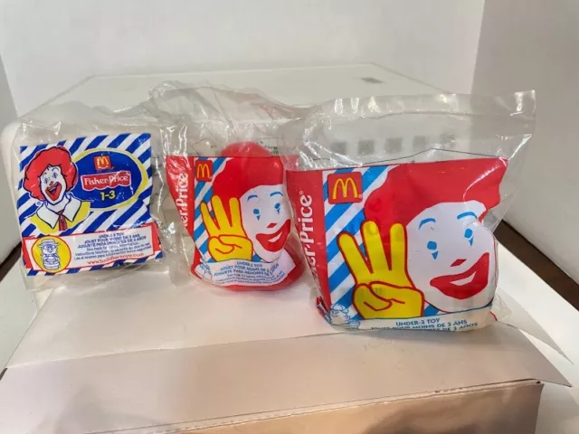 McDonalds Happy Meal Toy 2002 Fisher  1-3 Ñew in Package
