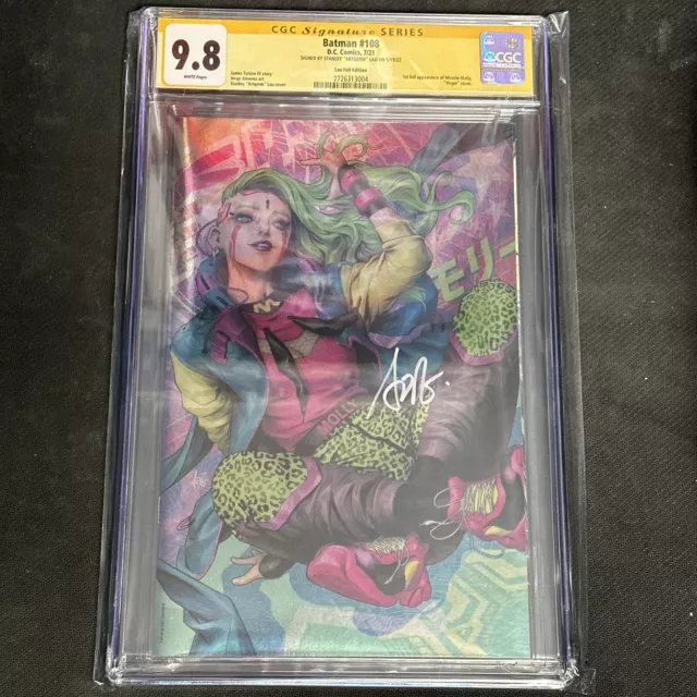 Batman #108 CGC SS 9.8 Signed by Stanley Artgerm Lau 1:50 Foil Variant
