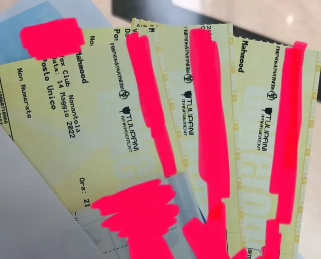 Vendo n.3 Biglietti Concerto MAHMOOD MODENA 31/05/2022