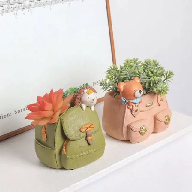 Cartoon Animal Planter Resin Creative Flower Plant Pot Desktop Ornament 3