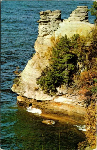 Miners Castle Lake Superior Near Munising Michigan Postcard