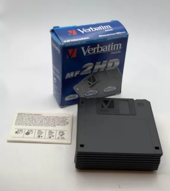 Lot 9x Verbatim MF2HD 3.5 Inch DS/HD IBM 1.44 MB- Brand New