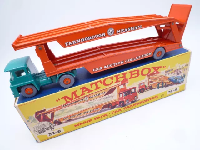 Vintage Matchbox Lesney M-8 Guy Warrior Car Transporter In Original Box 1964