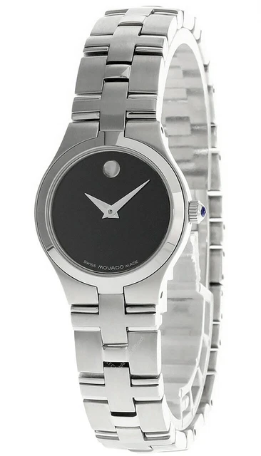 MOVADO Juro 25MM Quartz SS Black Museum Dial Women's Watch 0605024