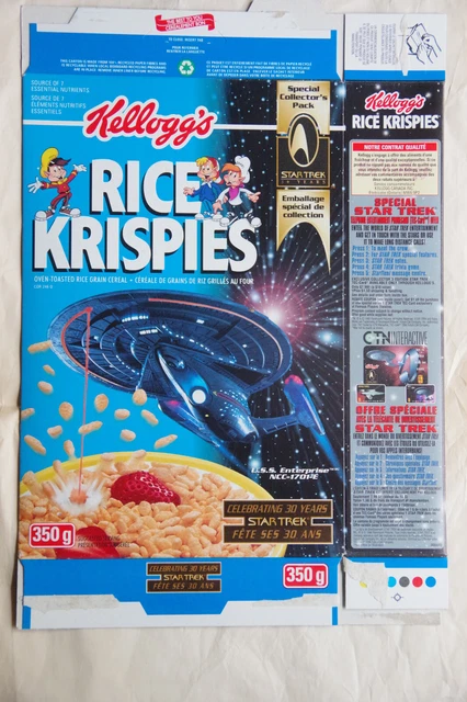 STAR TREK RICE Krispies Cereal Box, USS Enterprise 1701-E $40.00 ...