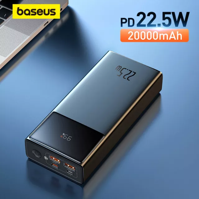 Baseus 30000mAh Power Bank 22.5W Fast Charging Portable Charger External Battery