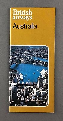 British Airways Australia Vintage Brochure 1976 Ba