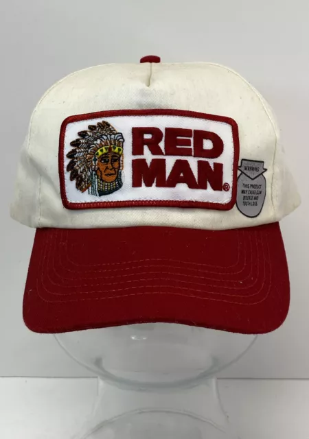 VINTAGE RED MAN Chewing Tobacco Red Snapback Patch Trucker Hat /Cap ...