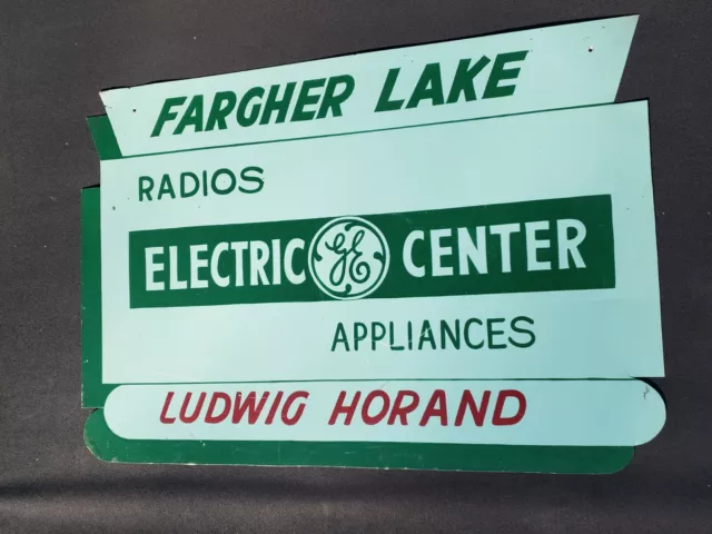 General Electric Radios Appliances center. Fargher Lake Hardware store advertisi