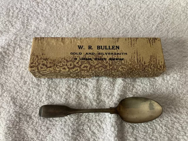 1827 King George IV Hallmarked Solid Silver Tea Spoon Honingham Norfolk 22 grams