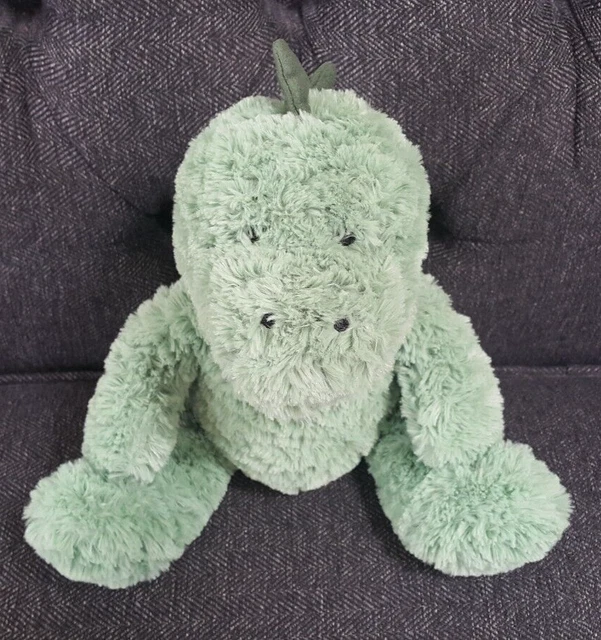 M&S MARKS & Spencers Green Plush Dinosaur Comforter Soft Toy £10.99
