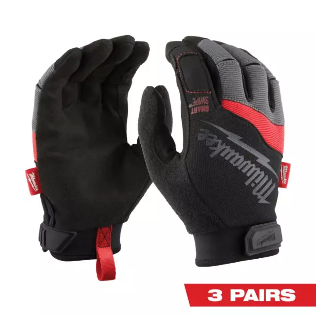 Milwaukee Work Gloves Small Performance Provides Comfort During Demanding 3-Pk