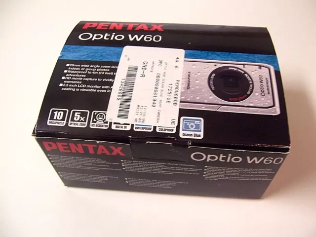 Appareil photo numérique 10,0 mégapixels Pentax Optio W60, APPAREIL PHOTO ÉTANCHE avec étui