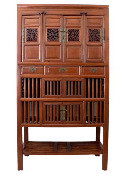 Historischer China Schrank (180cm) Ulmenholz Tradition Asia Möbel AsienLifeStyle